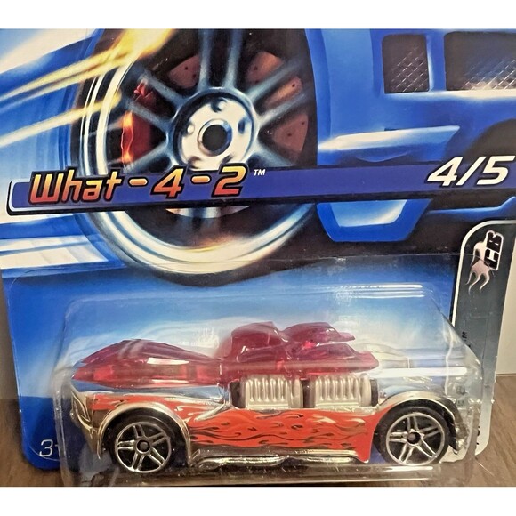 2006 Hot Wheels #69 Chrome Burnez 4/5 WHAT-4-2 Chrome Red-Tampo w/PR5 Spoke - Picture 2 of 7